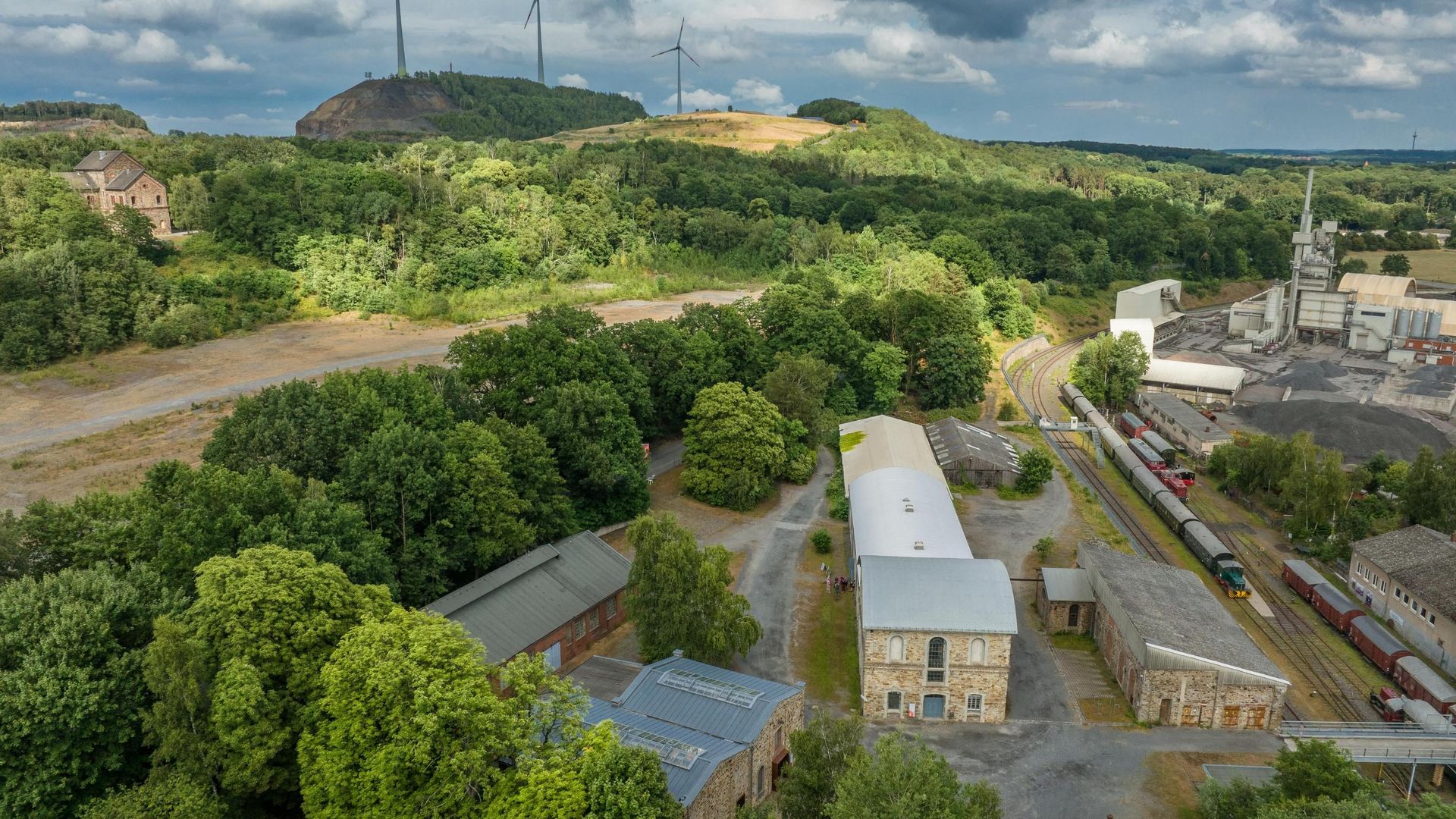 Luftaufnahme des Museum für Industriekultur am Osnabrücker Piesberg